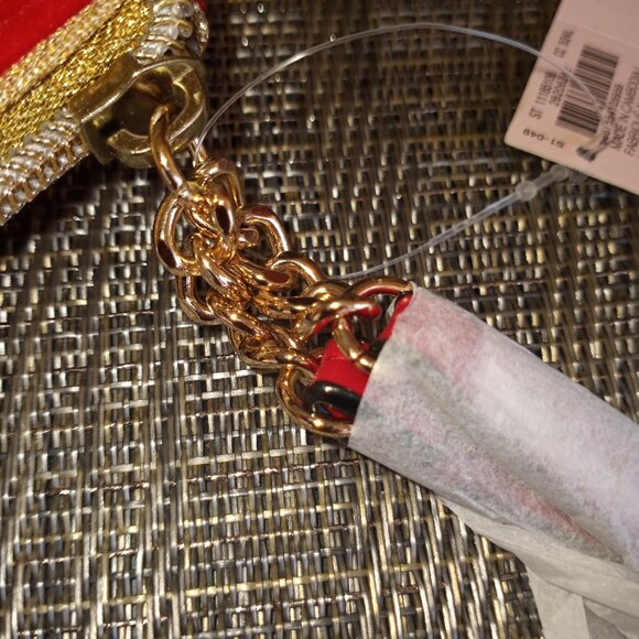 Sexy red velvet clutch evening bag pouch - Picture 10 of 11